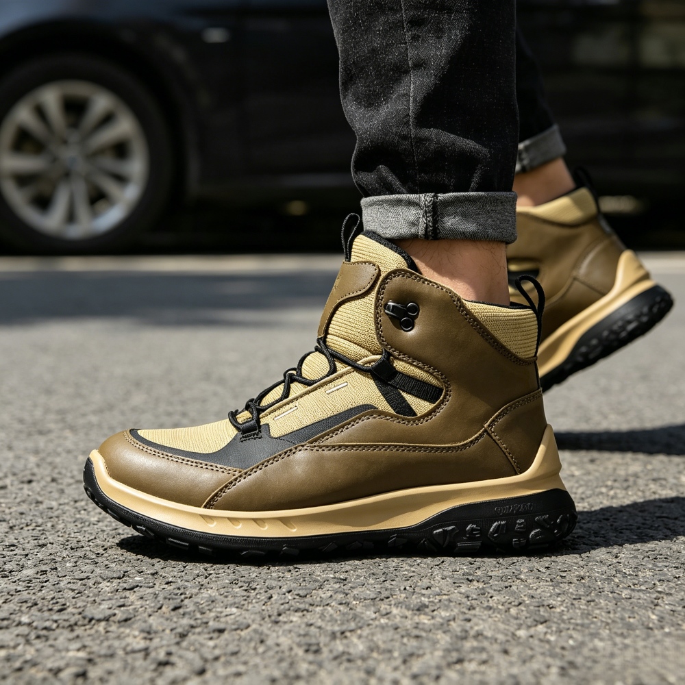 High Top Leather Shoes Men Lux - Streetwear Outdoor Brand recension och pris
