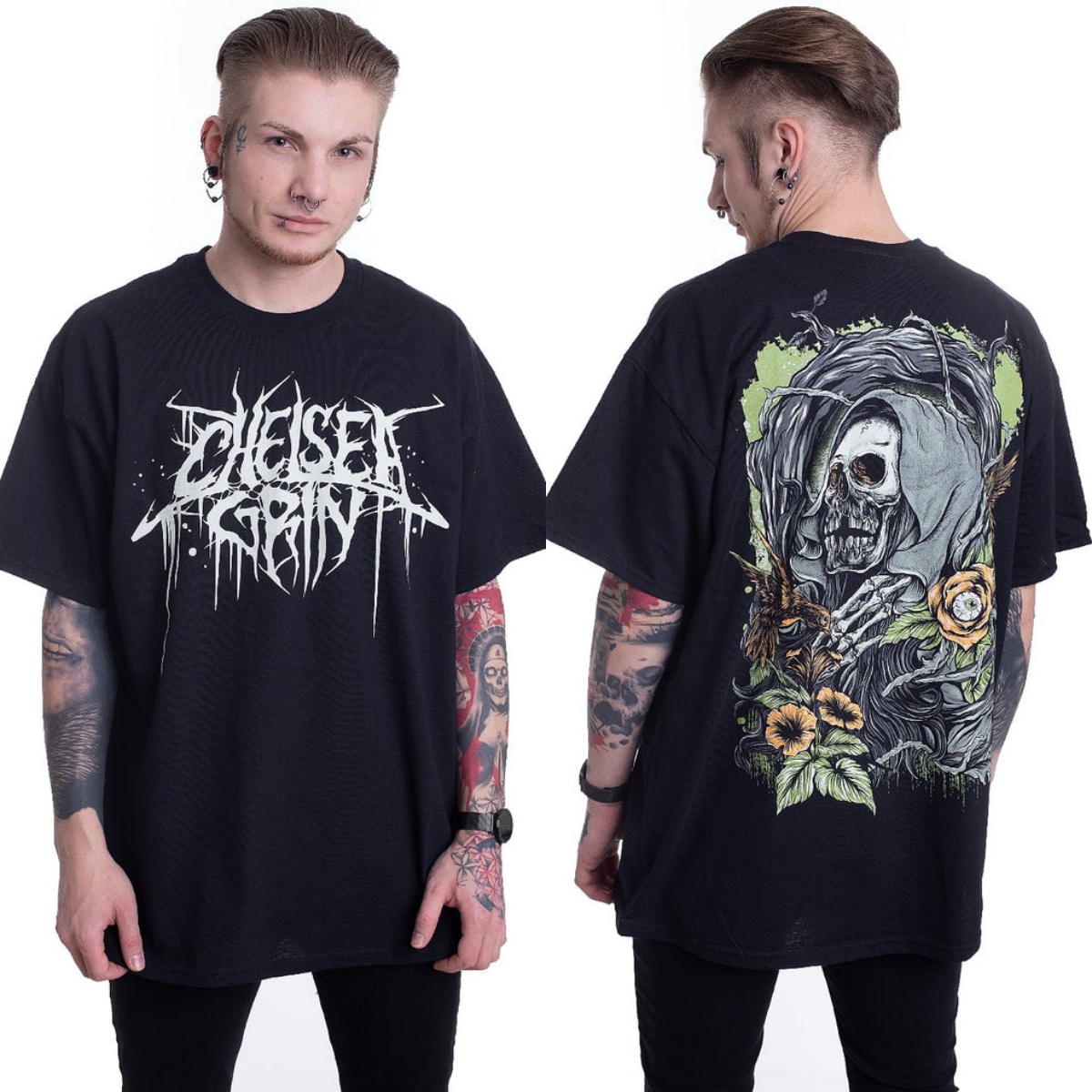 Y2k Chelsea Grin Graphic Cotto - Streetwear Brand Y2K recension och pris