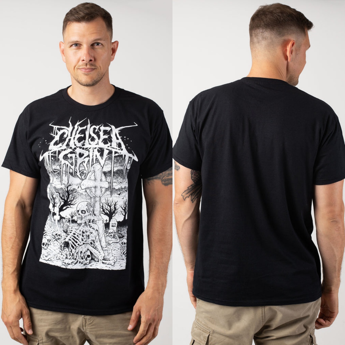 Y2k Chelsea Grin Graphic Cotto - Streetwear Brand Y2K recension och pris
