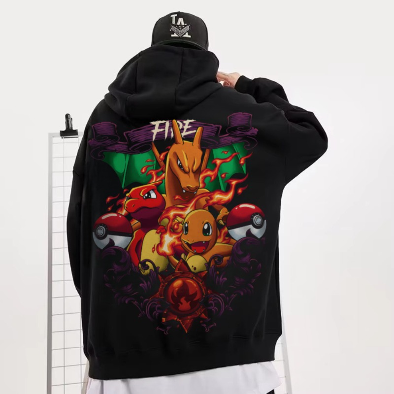 Black Oversized 4xl Pok É Mon  - Streetwear Brand Y2K recension och pris