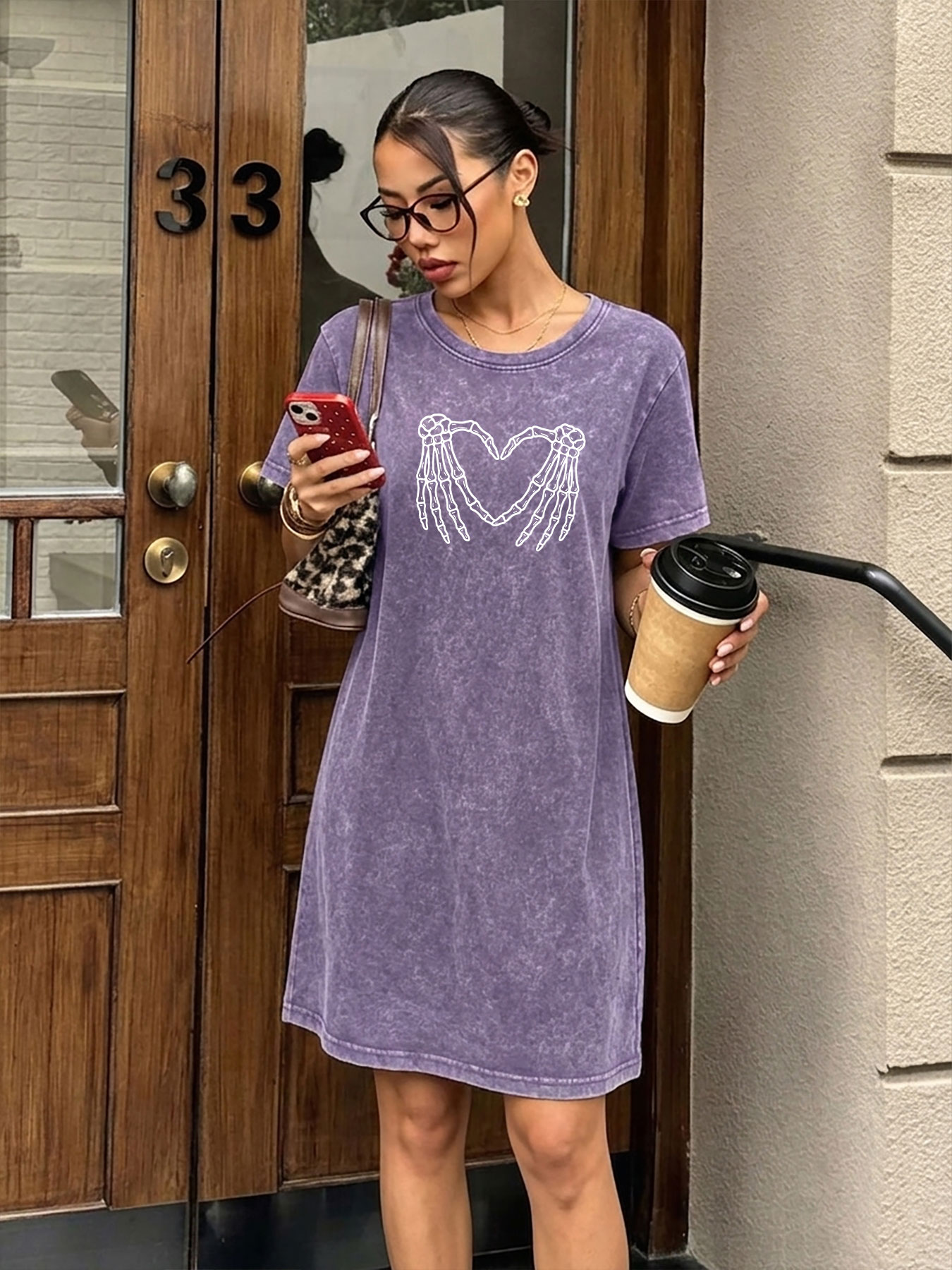 Vintage Washed Distressed T-Sh - Streetwear Brand Heart recension och pris