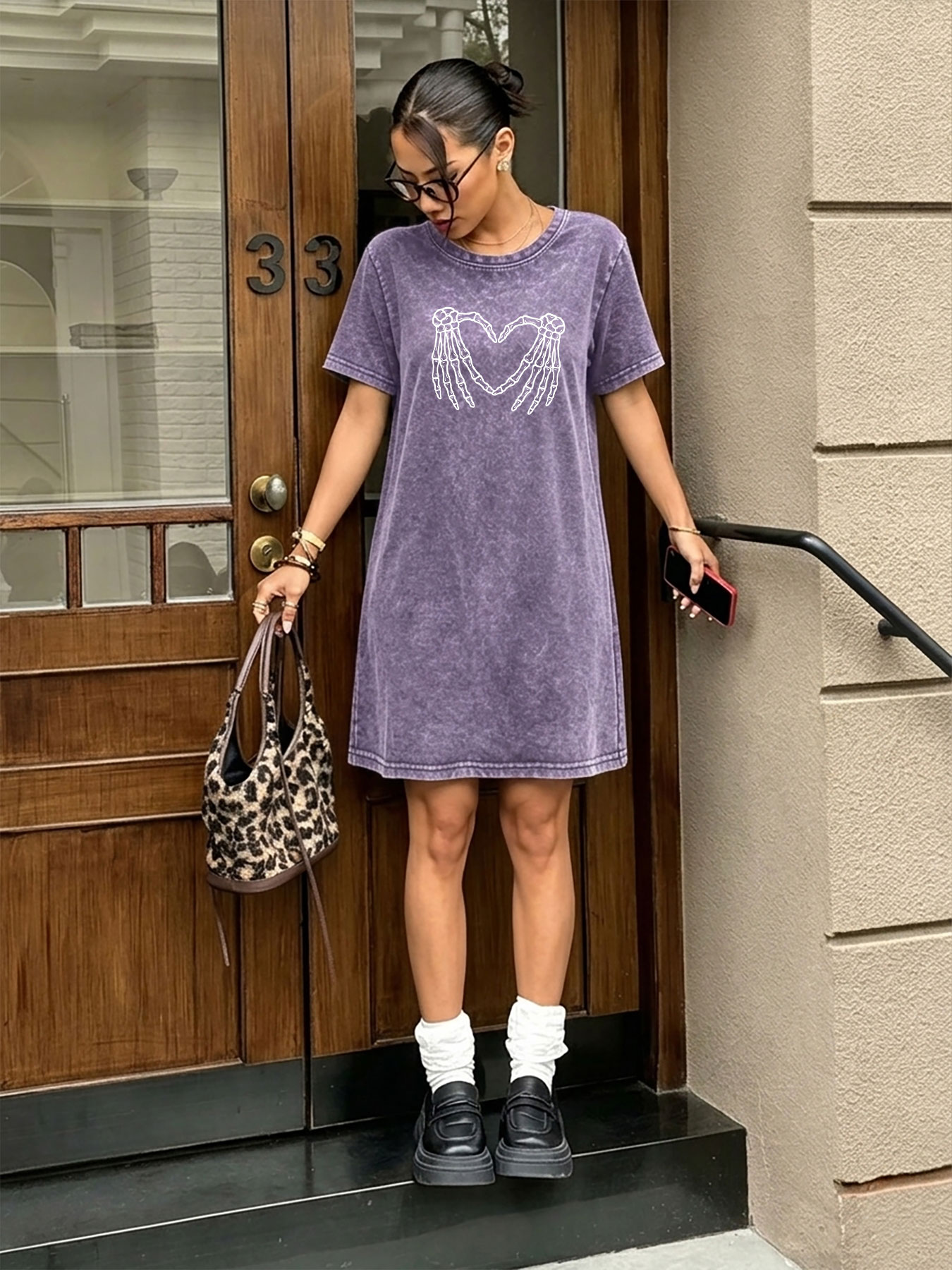 Vintage Washed Distressed T-Sh - Streetwear Brand Heart recension och pris