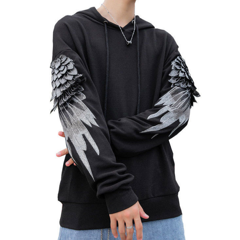 Sweatshirt for Men Hooded Embr - Streetwear Outdoor Brand recension och pris