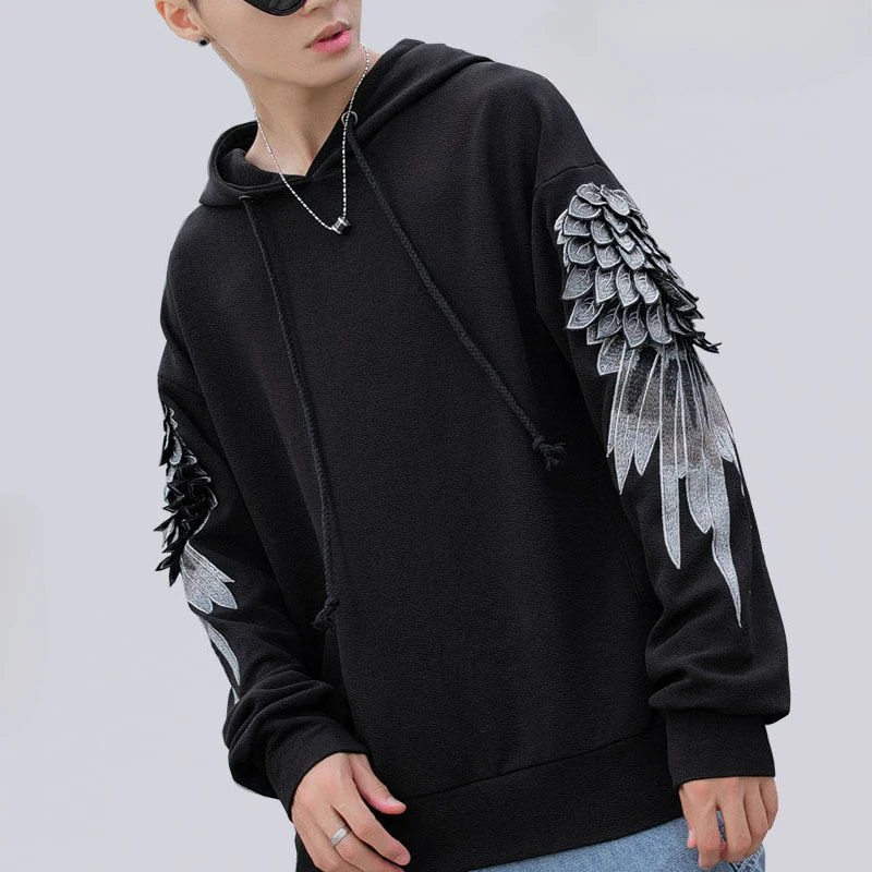 Sweatshirt for Men Hooded Embr - Streetwear Outdoor Brand recension och pris